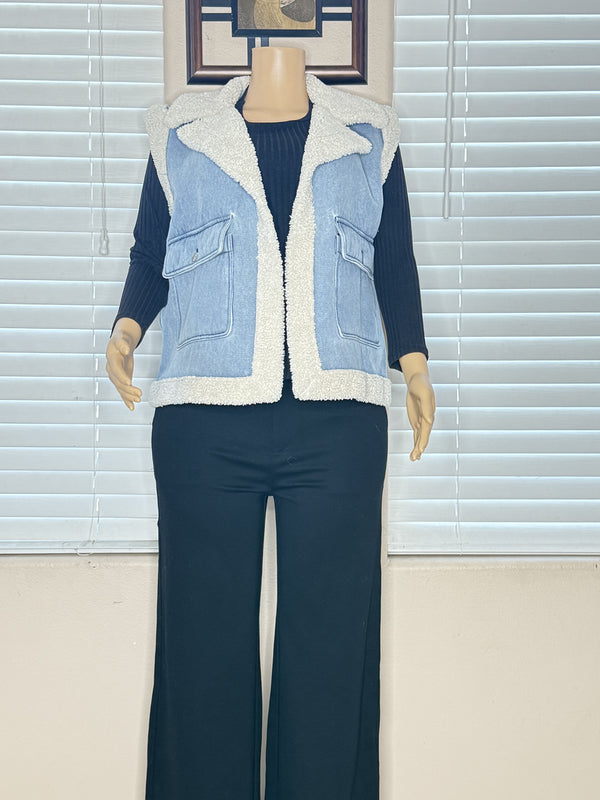 SHERPA DENIM VEST